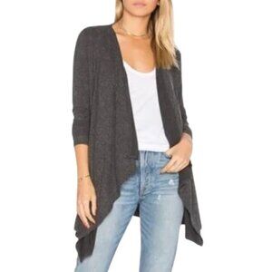 NWT CHASER Heather Gray Draped Cardigan Sz. M